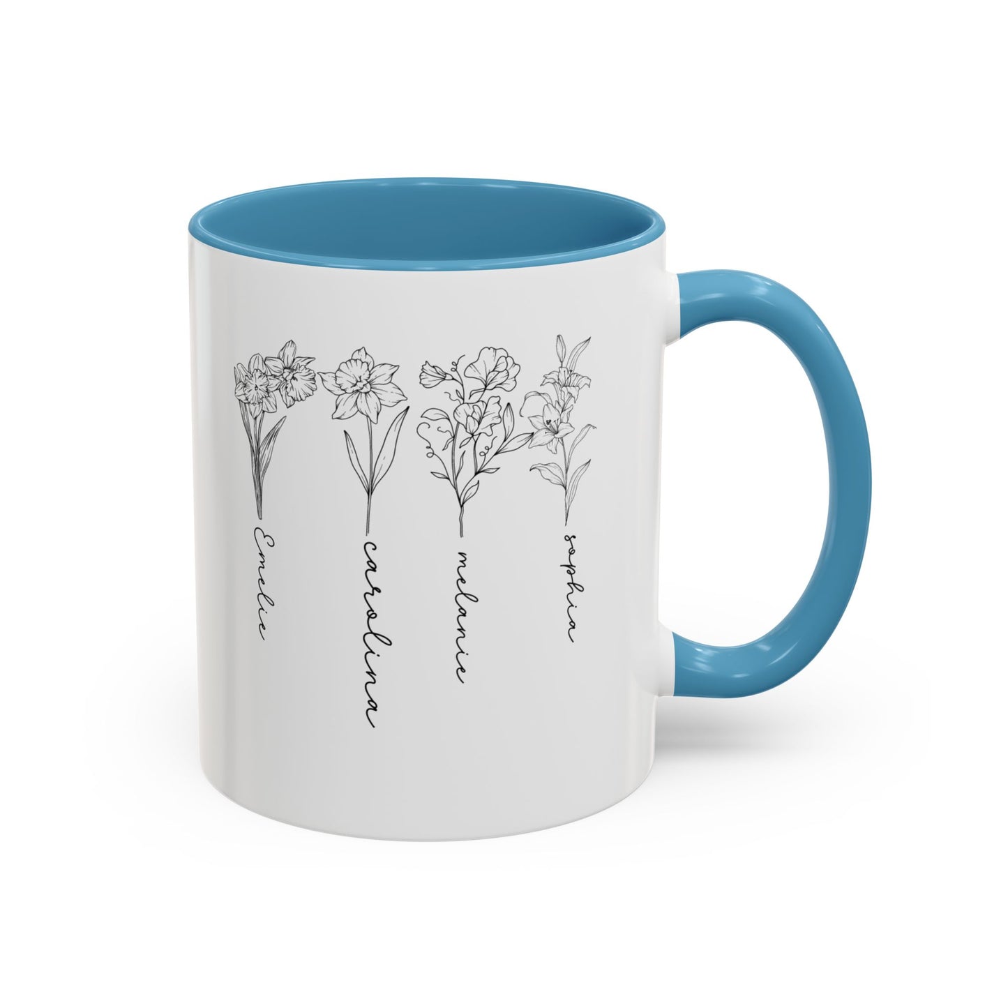 Flower mug, Accent Coffee Mug (11, 15oz)