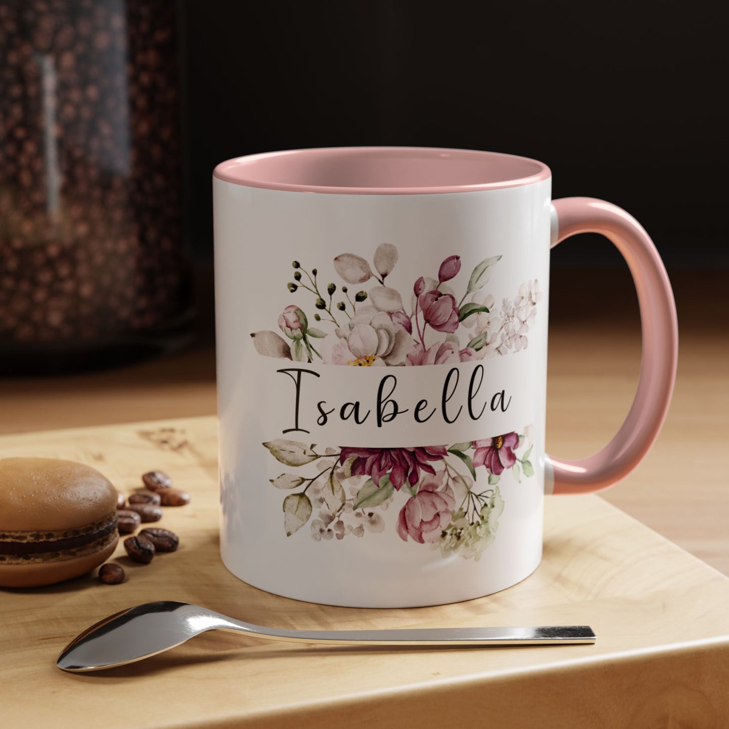 Accent Coffee Mug Flowers Isabella (11oz &15oz)