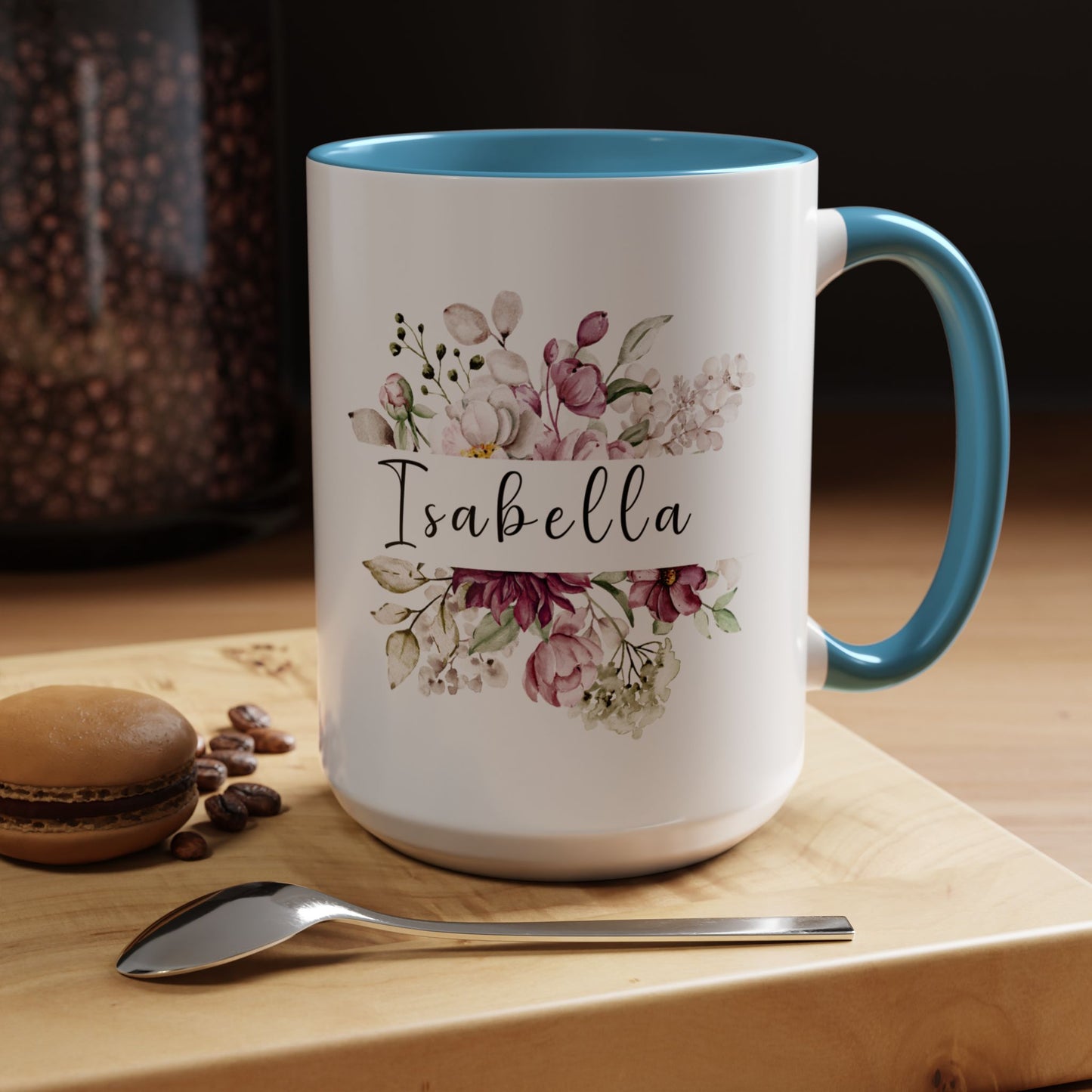 Accent Coffee Mug Flowers Isabella (11oz &15oz)