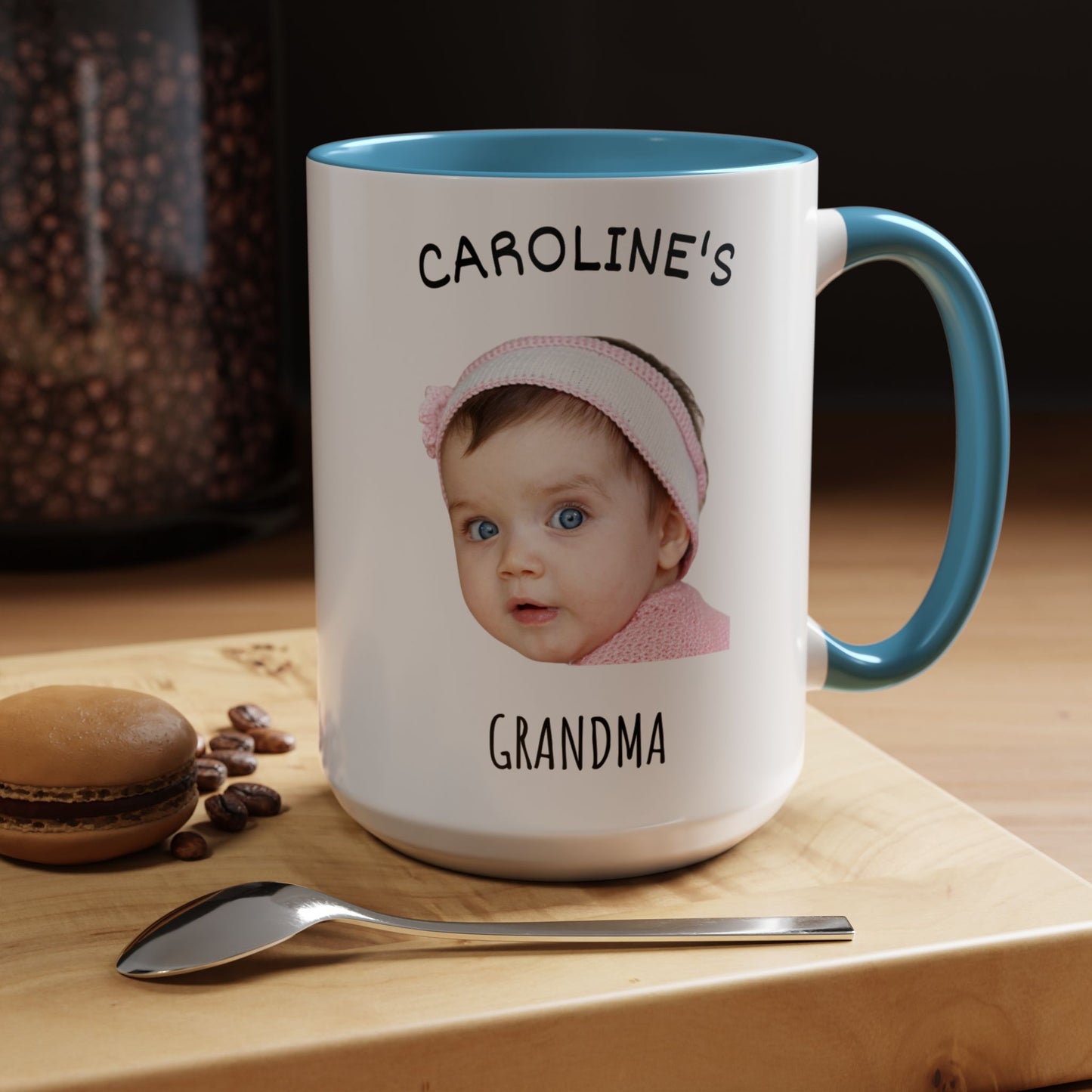 "Custom Baby Face Photo Mug 11oz & 15oz - Personalized Child Coffee Cup for Mom, Dad, Grandparents - Perfect Mother's Day & Christmas Gift"