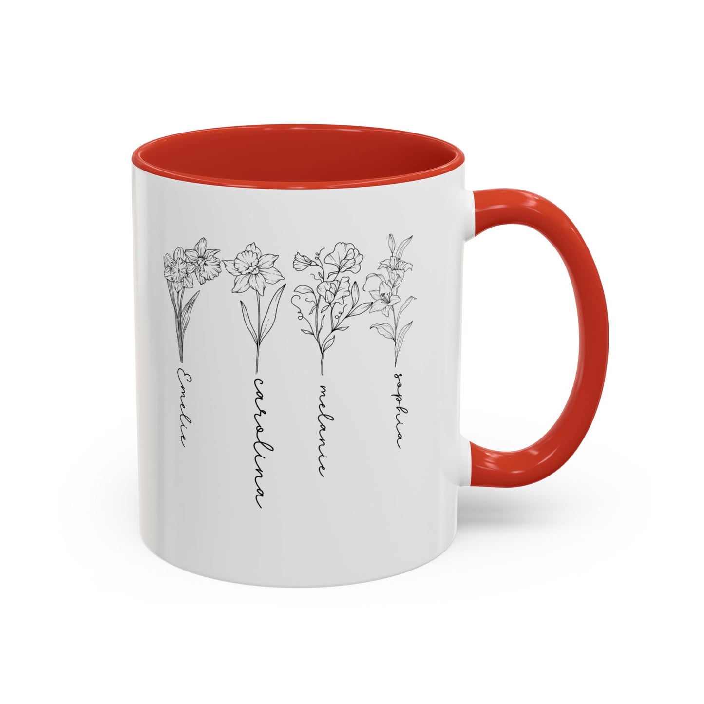 Flower mug, Accent Coffee Mug (11, 15oz)