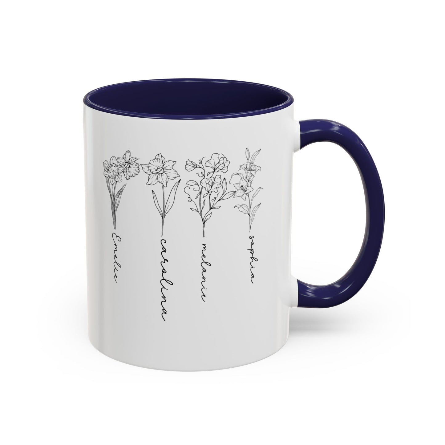 Flower mug, Accent Coffee Mug (11, 15oz)