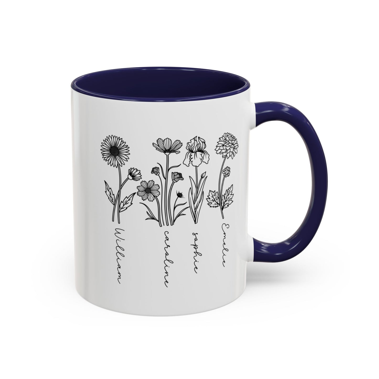 "Custom Birth Month Birth Flower Mug (11oz & 15oz) - Perfect Mother's Day Gift for Plant Moms and Plant Lovers"