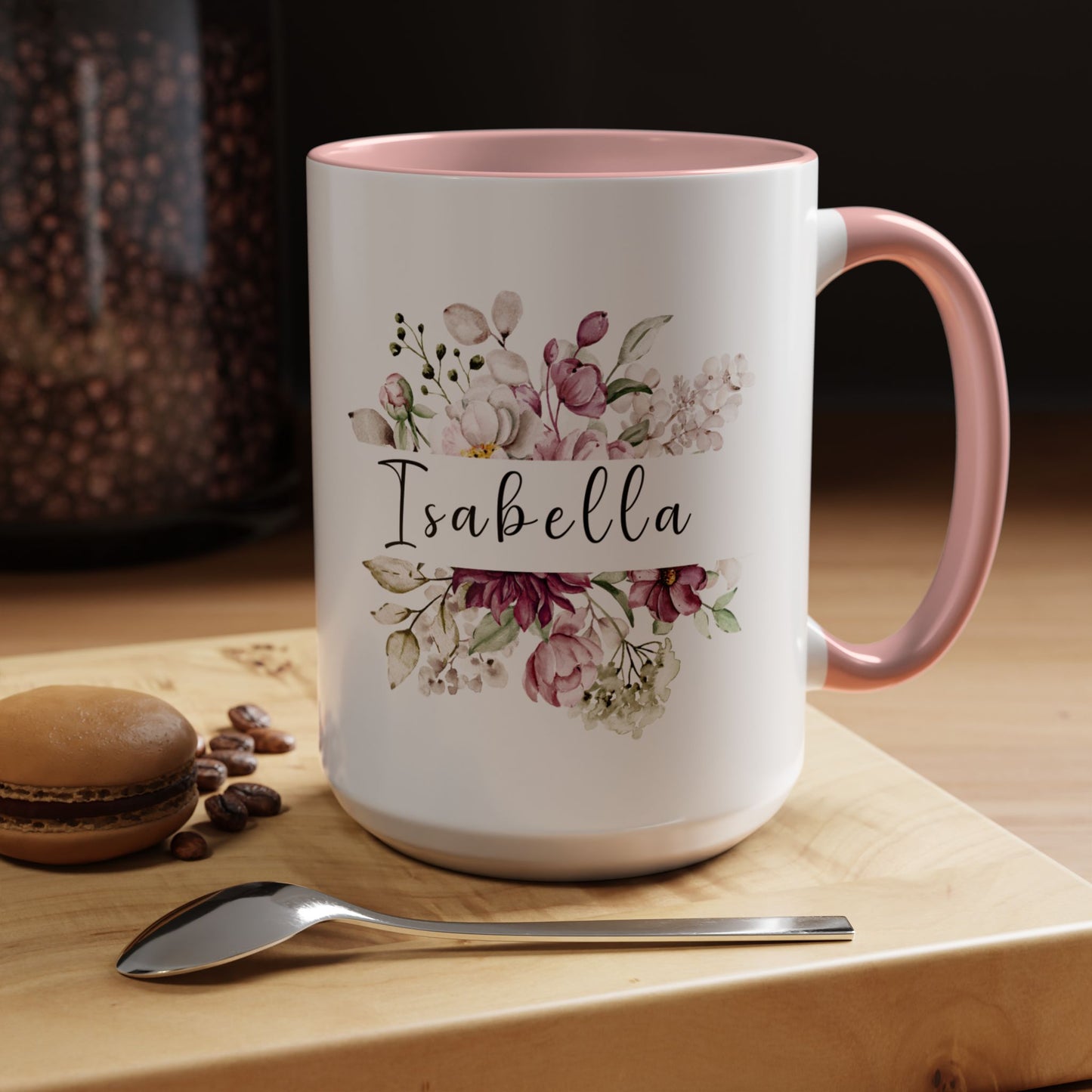 Accent Coffee Mug Flowers Isabella (11oz &15oz)