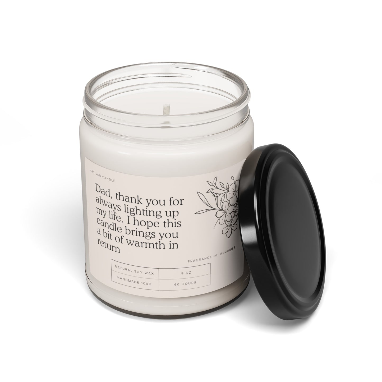 Scented Soy Candle, 9oz Dad