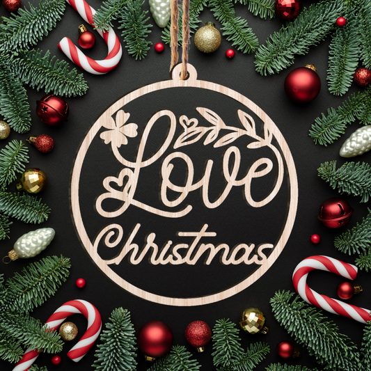 🎁 Gift Lora – Become even more beautiful with our custom wood ornaments  Love Christmas 🌟