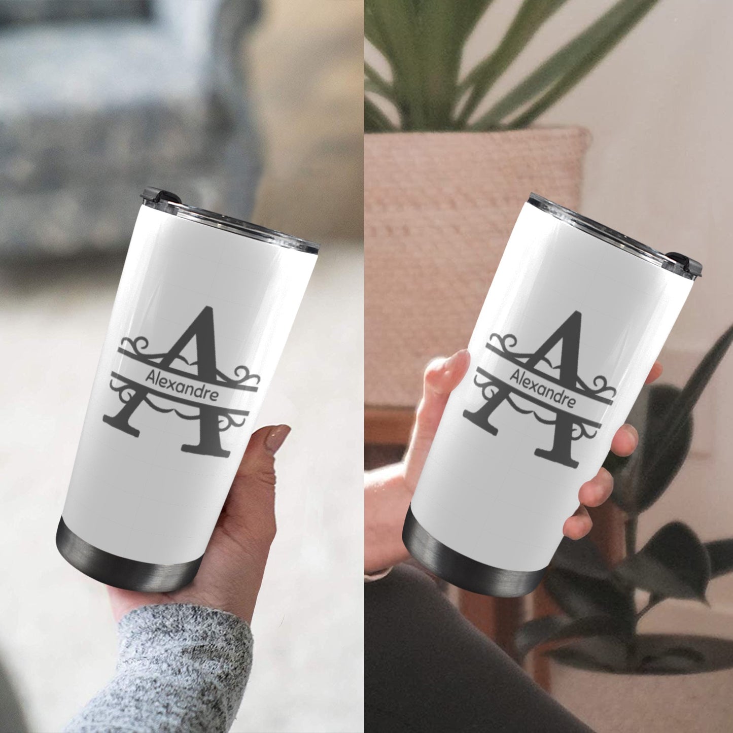 Custom 20 oz Tumbler | Personalized Laser Engraved Travel Mug | Stainless Steel Insulated Water Cup for Bridesmaids