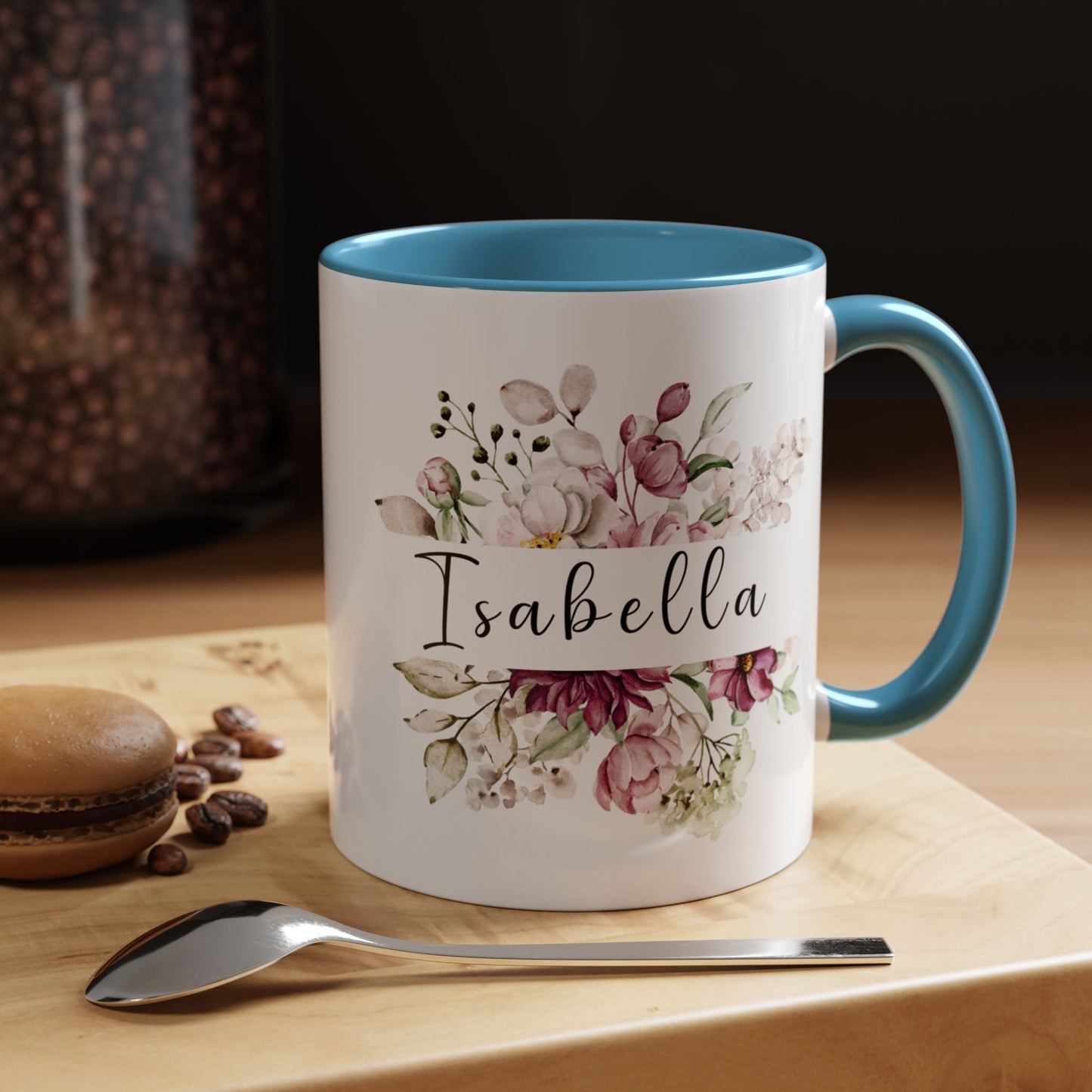 Accent Coffee Mug Flowers Isabella (11oz &15oz)