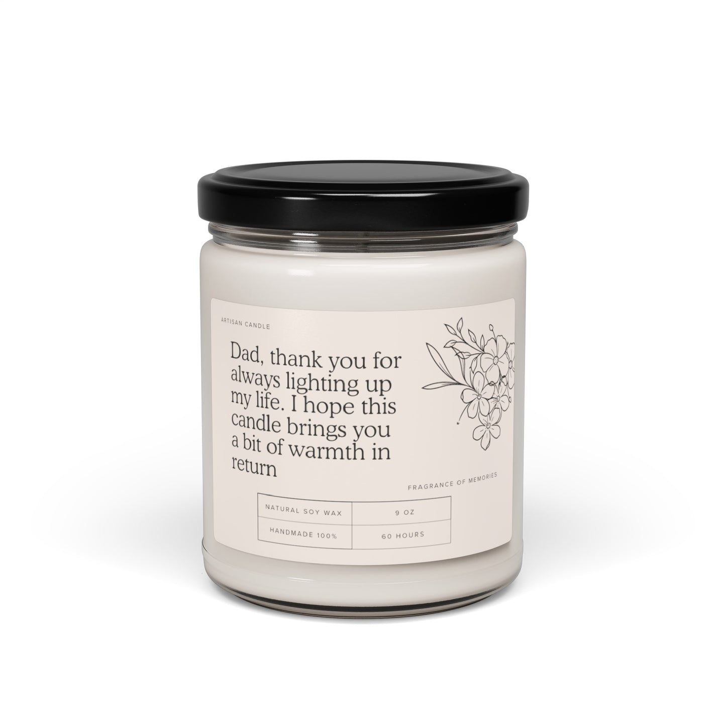 Scented Soy Candle, 9oz Dad