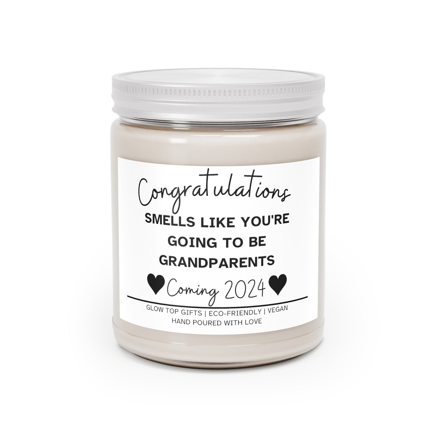 Congratulations Candle - Smells Like You're Going to Be Grandparents - Funny Gift for New Grandparents, Baby Announcement, Custom Scented Candle