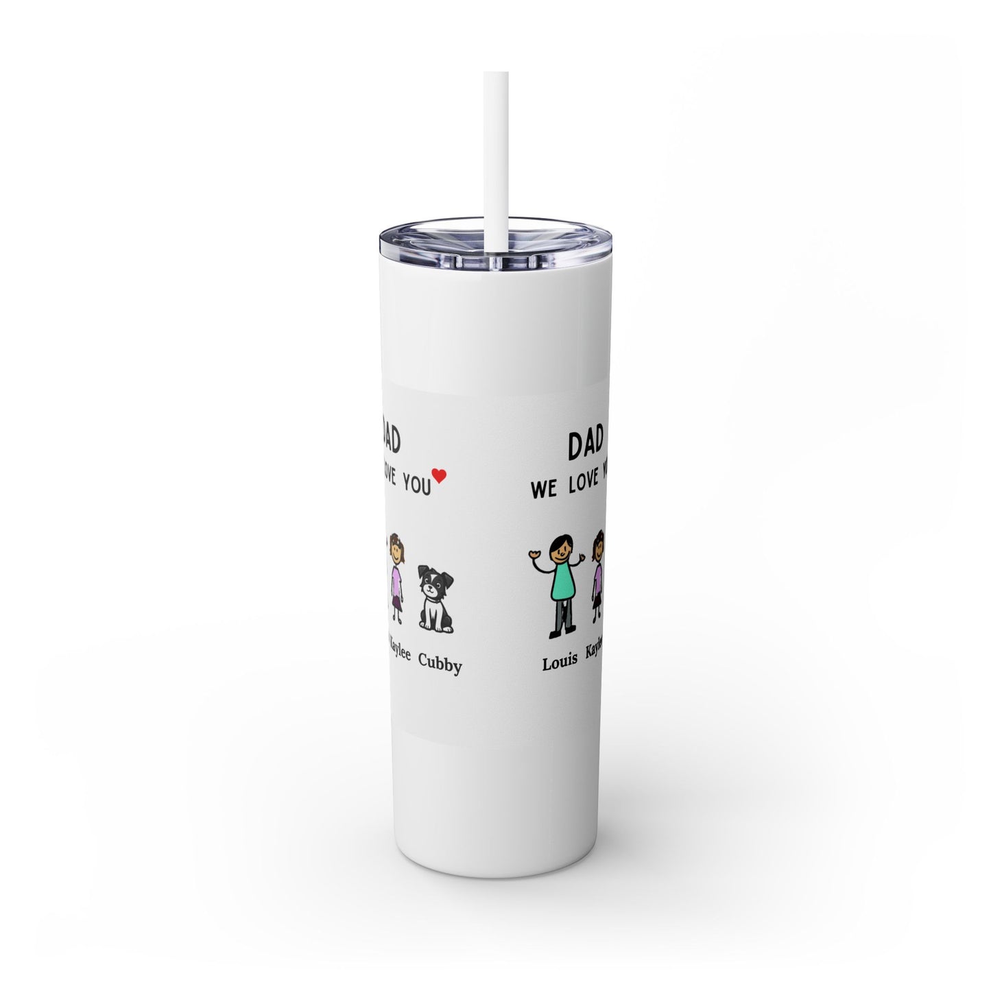 Skinny Tumbler with Straw, 20oz