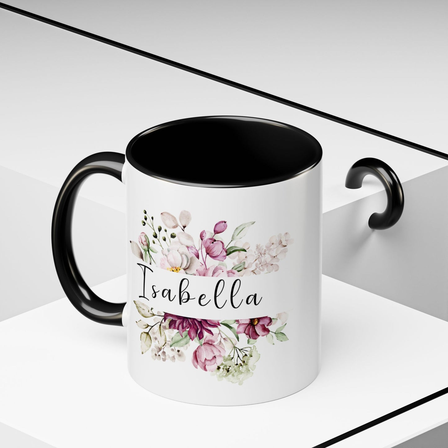 Accent Coffee Mug Flowers Isabella (11oz &15oz)