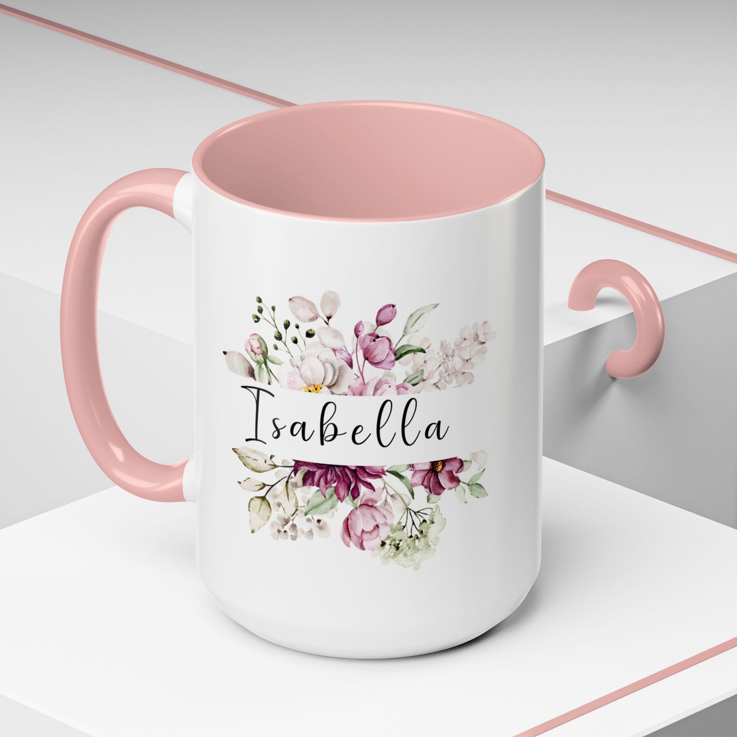 Accent Coffee Mug Flowers Isabella (11oz &15oz)