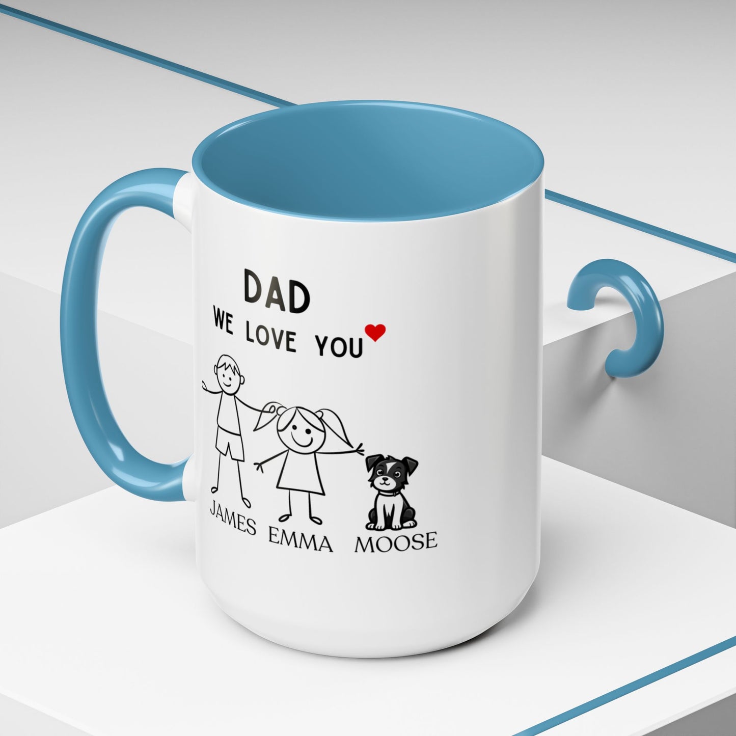 "Personalized Dad Mug - 11oz & 15oz Funny Coffee Cup Gift for Dad's Birthday, Father's Day, Christmas - Ideal Present from Daughter, Son, or Wife"