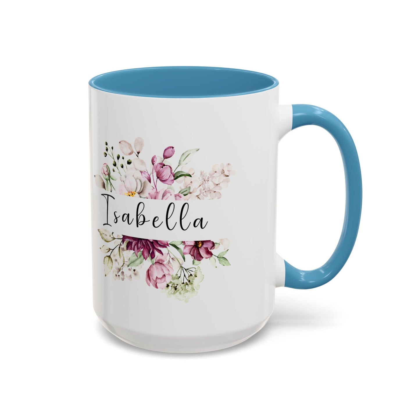 Accent Coffee Mug Flowers Isabella (11oz &15oz)