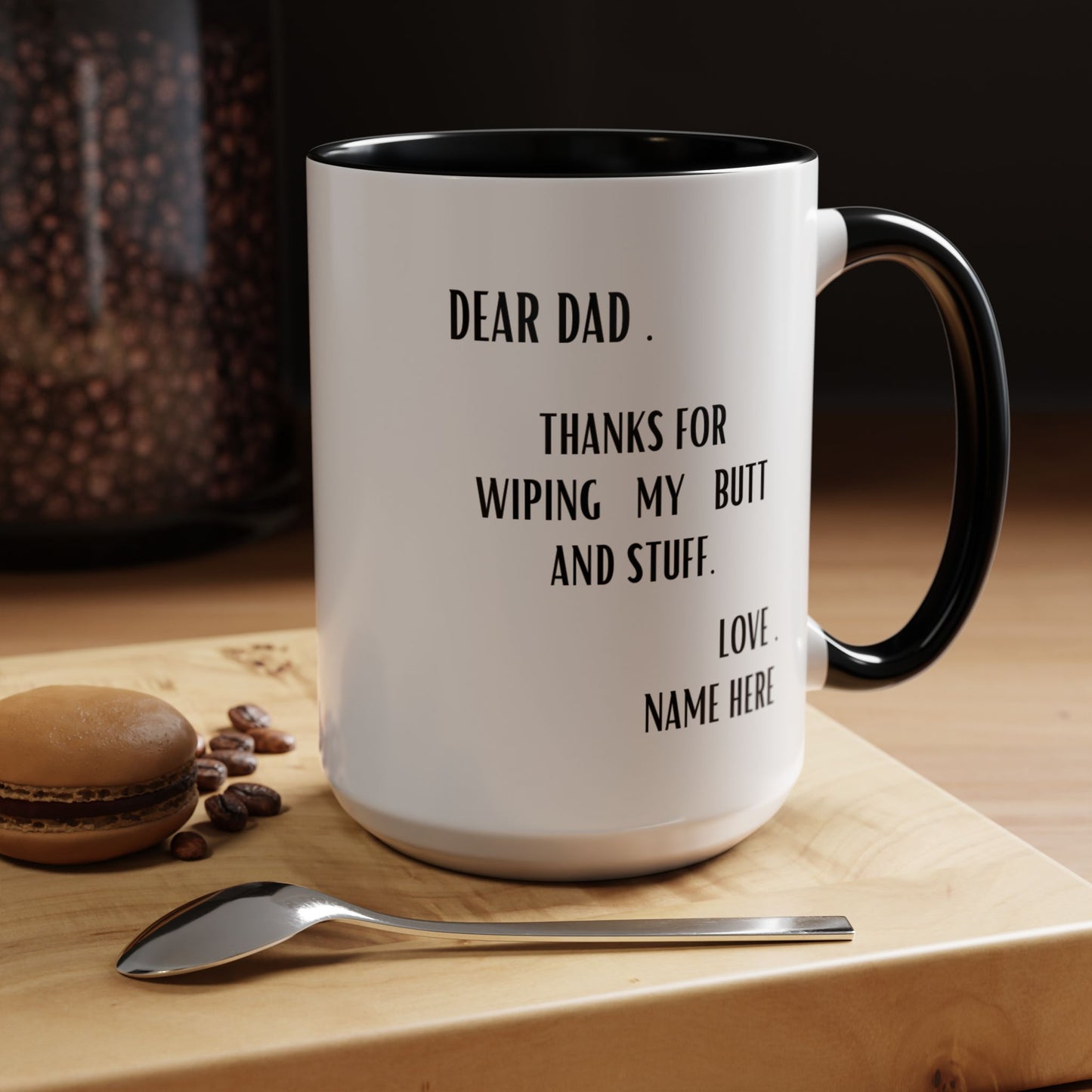 "Personalized 11oz & 15oz Dad Mugs: Custom Father's Day Gifts from Daughter, Son, Kids, Wife, Baby Girl | Gag Gift Ideas"