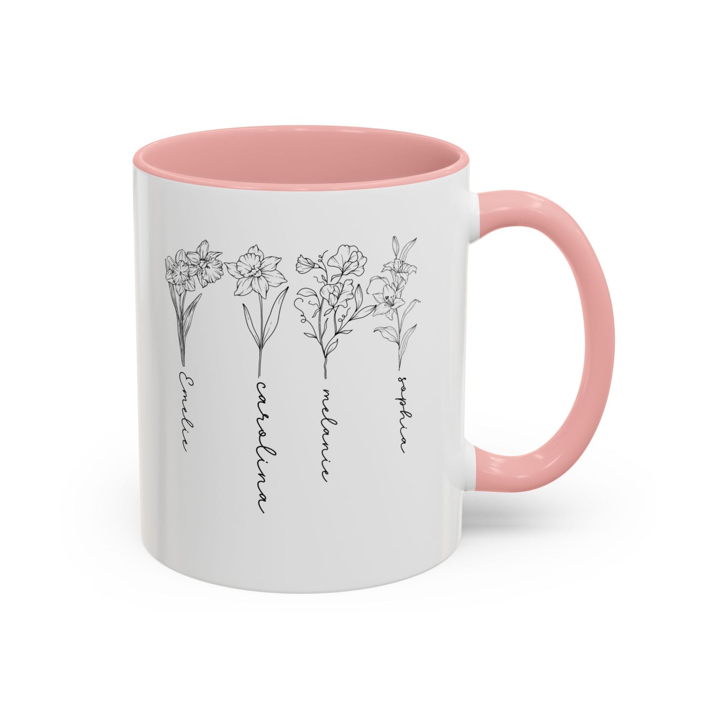 Flower mug, Accent Coffee Mug (11, 15oz)