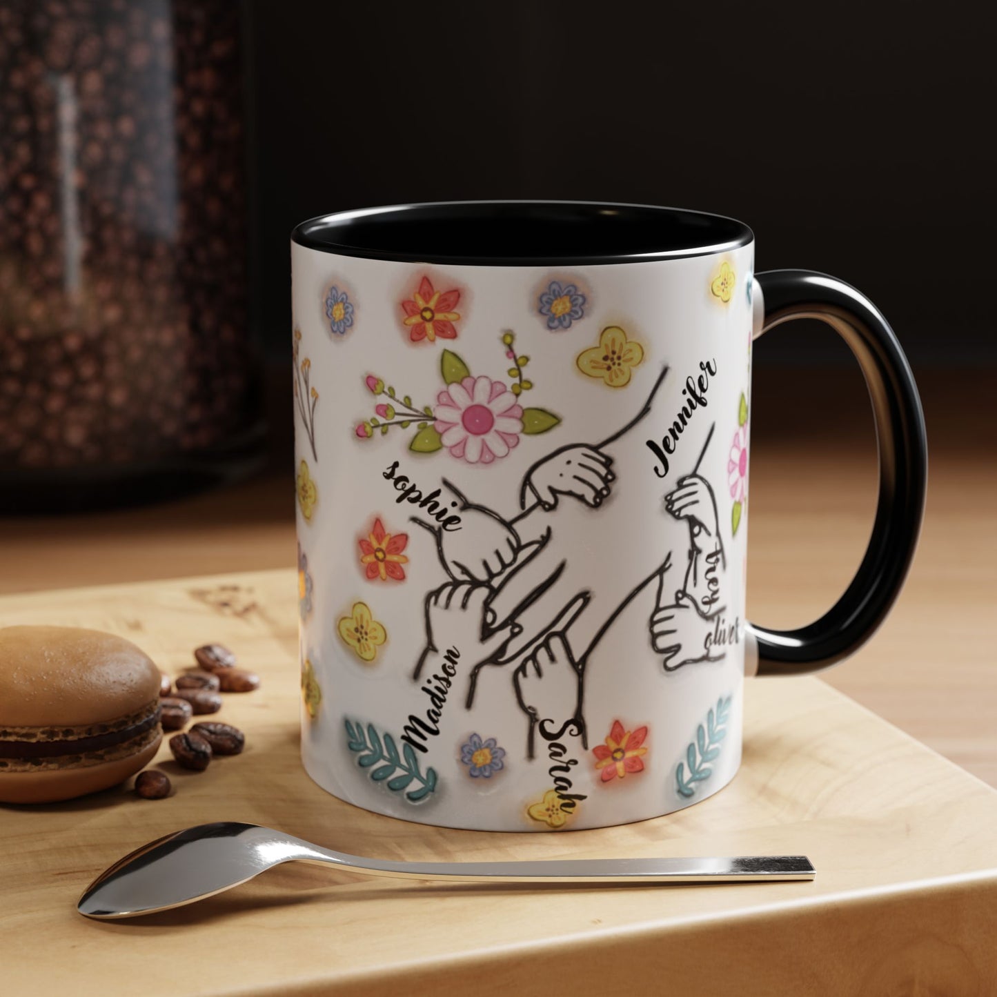 Personalized 11oz & 15oz Mama’s Hand 3D Inflated Effect Mug - Hold My Hand, Hold My Heart | 2024 Mother’s Day Gift for Mom & Grandma