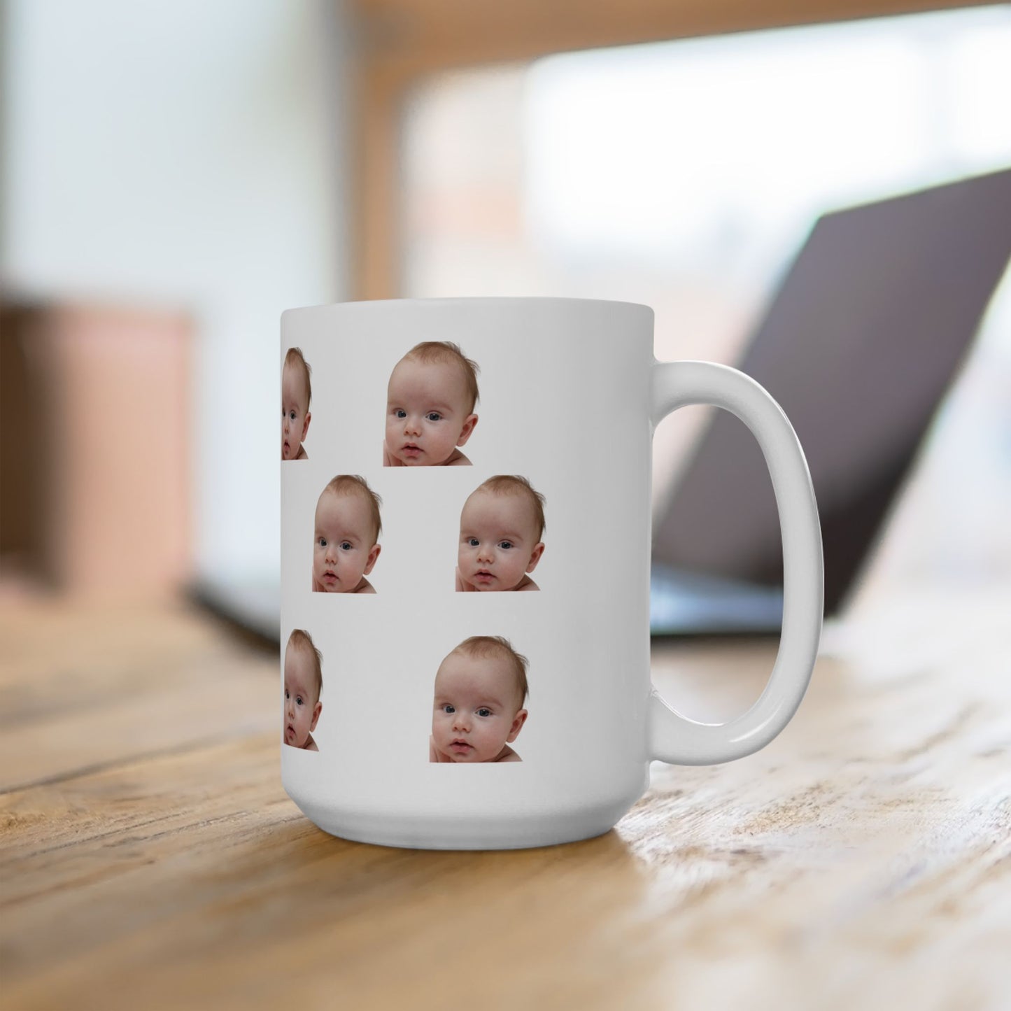 Custom Face Mug - Baby, Dog, Husband Face Mug - 11oz & 15oz - Perfect Father's & Mother's Day Gift - Funny Gift Ideas"