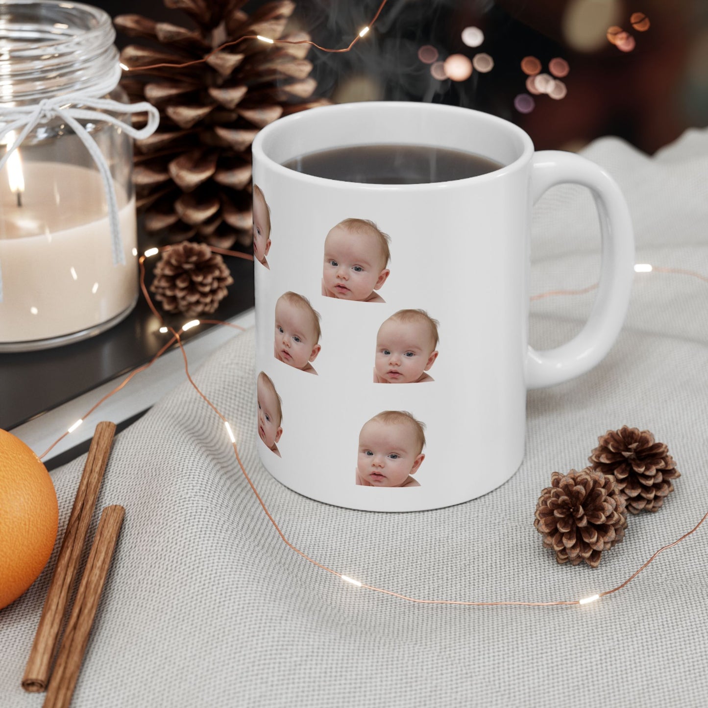 Custom Face Mug - Baby, Dog, Husband Face Mug - 11oz & 15oz - Perfect Father's & Mother's Day Gift - Funny Gift Ideas"