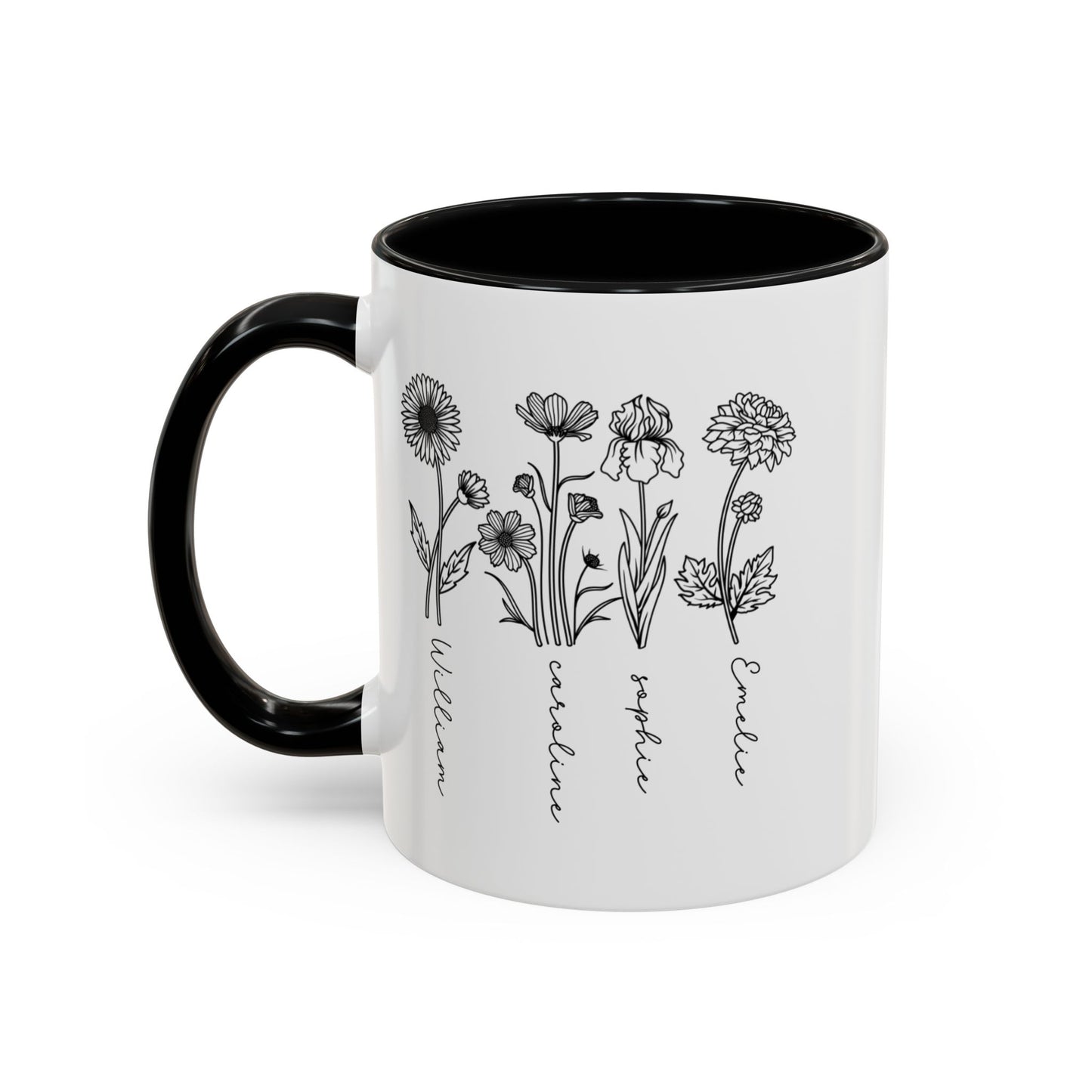 "Custom Birth Month Birth Flower Mug (11oz & 15oz) - Perfect Mother's Day Gift for Plant Moms and Plant Lovers"