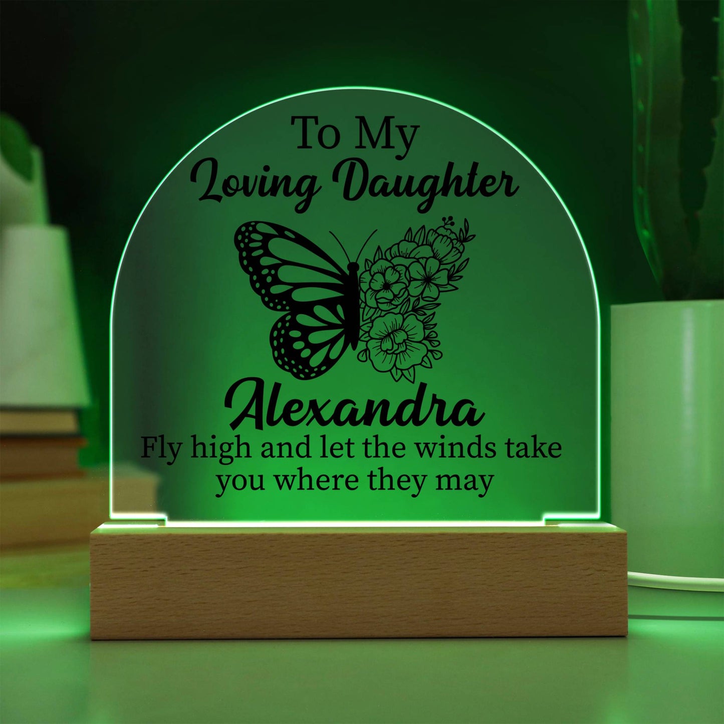 Personalized LED Acrylic Plaque – A Unique Gift for Your Beloved Daughter!