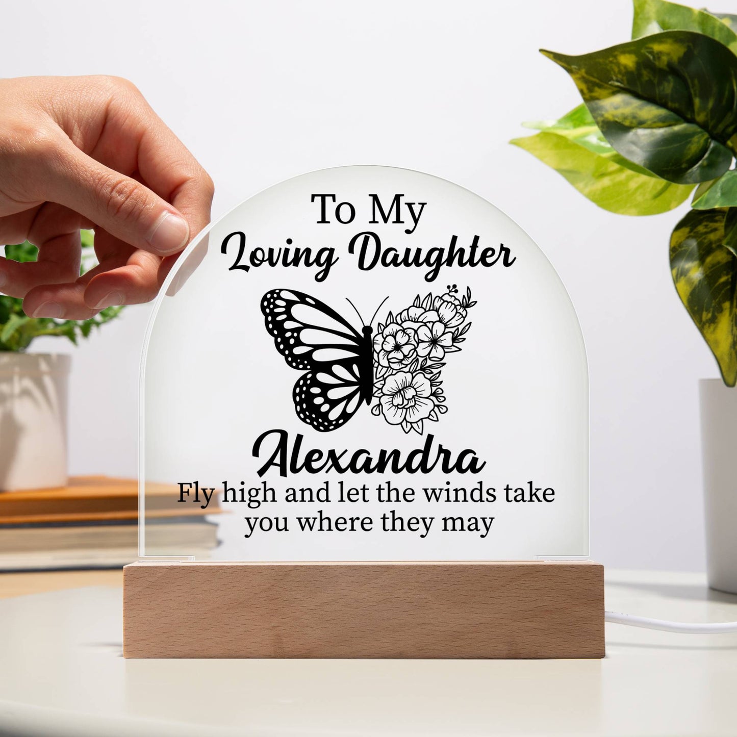 Personalized LED Acrylic Plaque – A Unique Gift for Your Beloved Daughter!