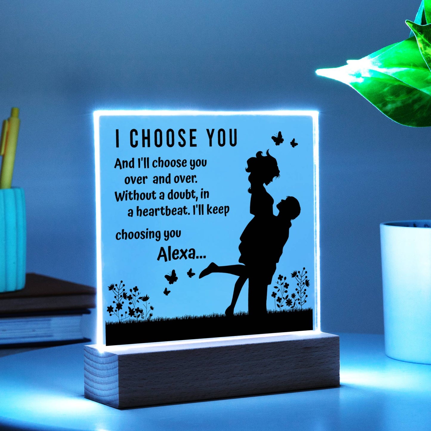 Personalized LED Acrylic Plaque – A Heartfelt Gift for Your Special Someone!