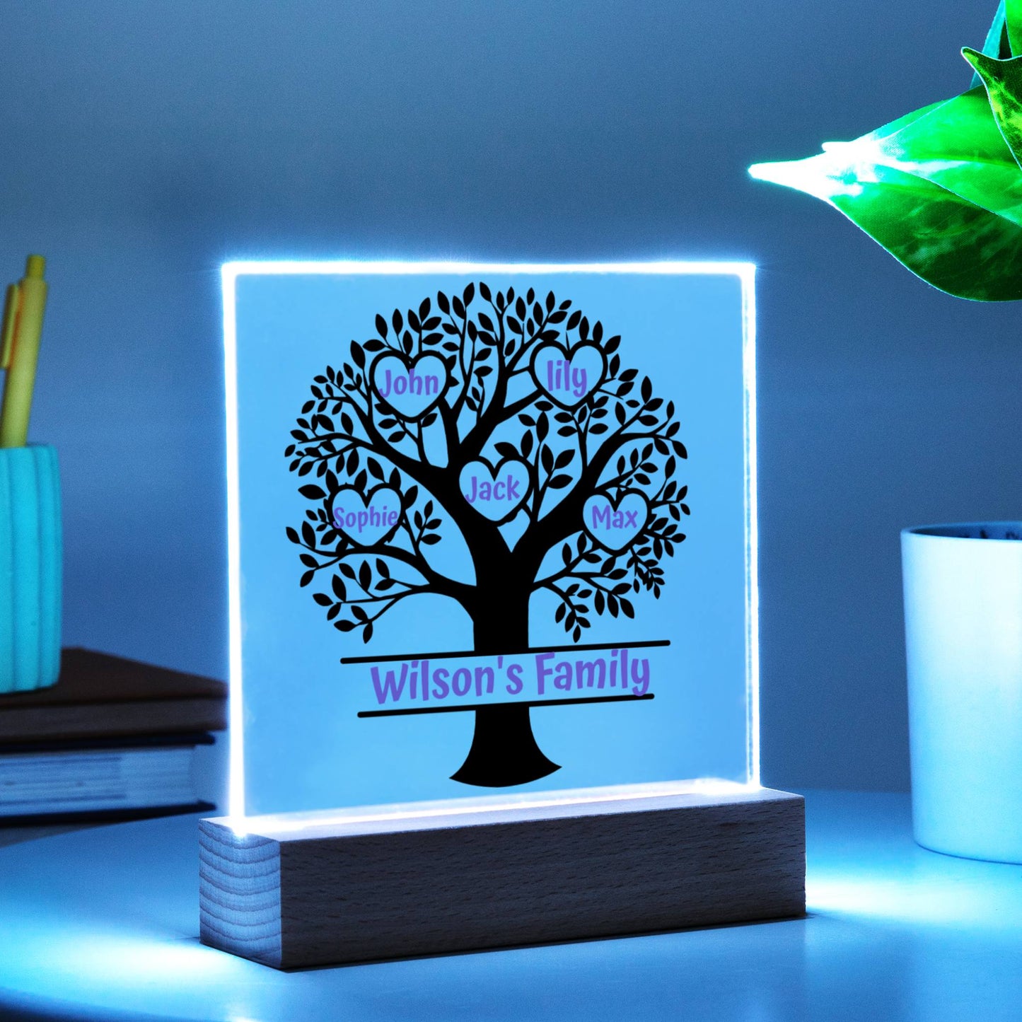 Personalized Tree Family Acrylic Plaque – A Heartwarming Gift for Your Loved Ones!