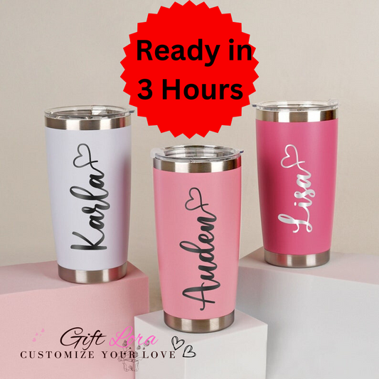 Personalized Laser Engraved Stainless Steel Tumblers - Perfect for Bridesmaids & More