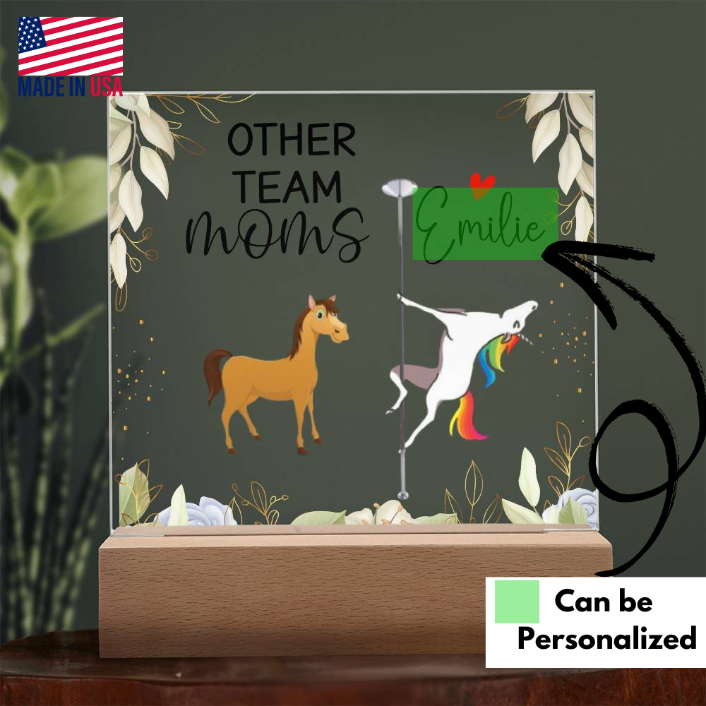 "Personalized Acrylic Night Light Frame Gift for Mom