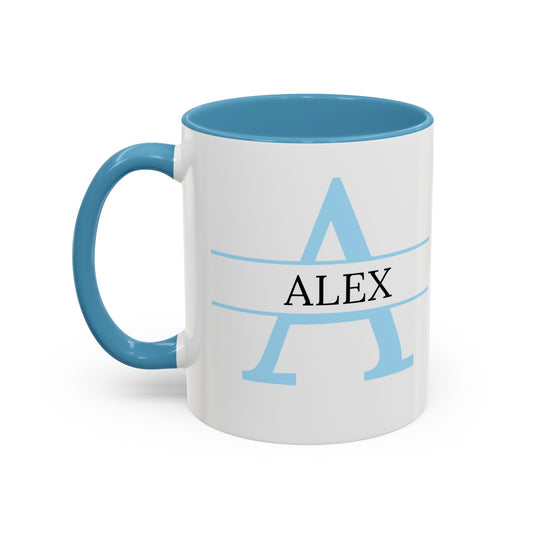 Customizable Ceramic Accent Coffee Mug - 11oz - Lettre