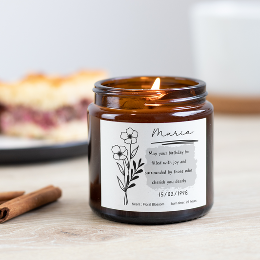 Personalize Your Message with Candles - Customizable Scented Candle, Unique Gift Idea for Any Celebration, Handcrafted Soy Candle