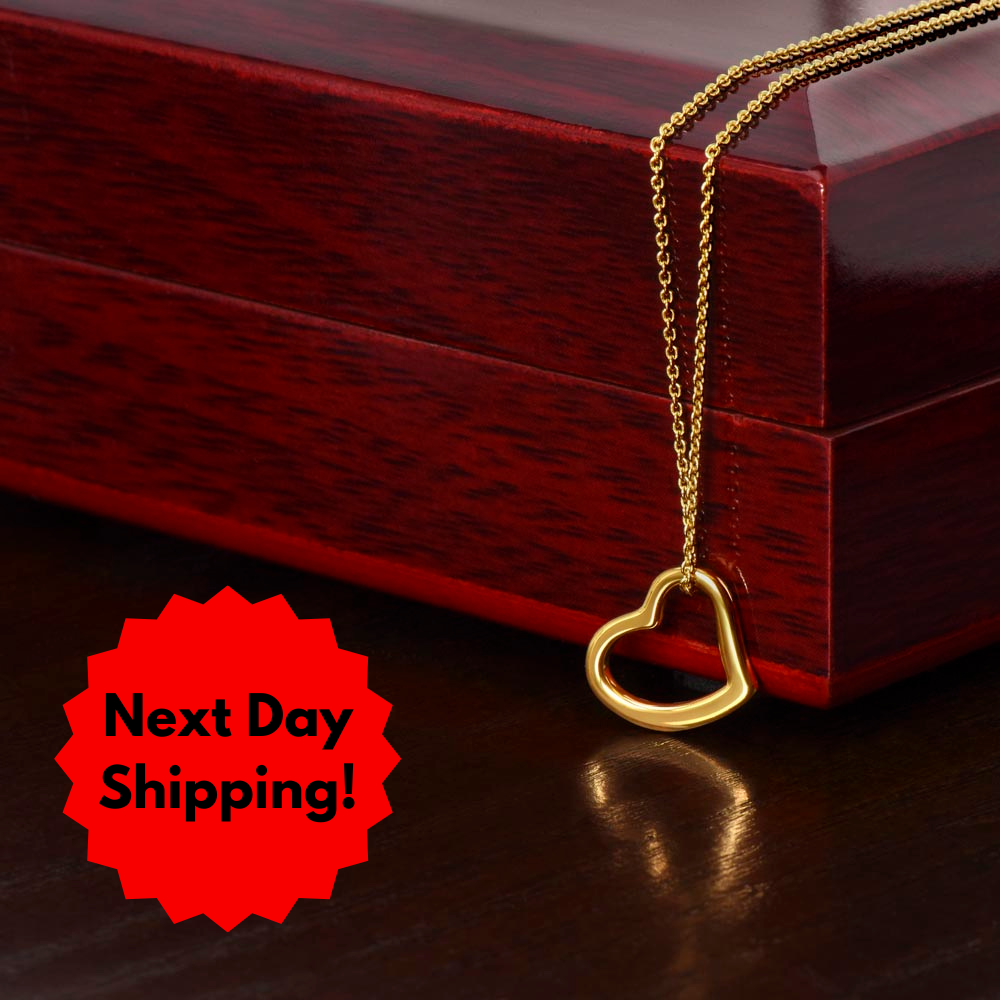 Gold Heart Necklace 14k Gold / Open Heart Shaped Charm Necklace / 14K Gold Love Pendant / Love Design Necklace / Best Friend Gift