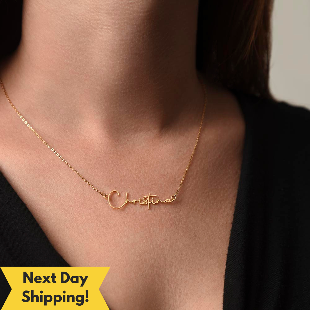 "Personalised Gold Name Necklace with Heart | Custom Name Jewelry for Birthdays, Baby Showers, and Christmas Gifts"