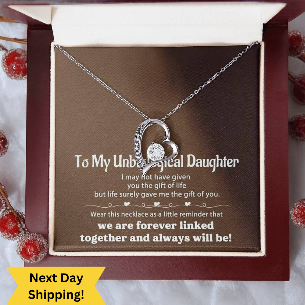 For My Unbiological Daughter - You Are Always In My Heart Necklace | Meaningful Gift