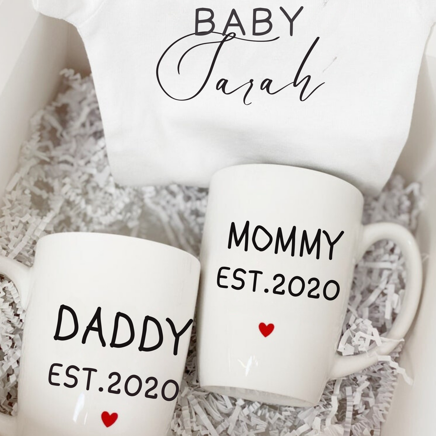 12oz Mommy Daddy Parents Mug Gift Box Set - Perfect Baby Shower Gift Idea for Parents-to-Be - Pregnancy Announcement Mug Set