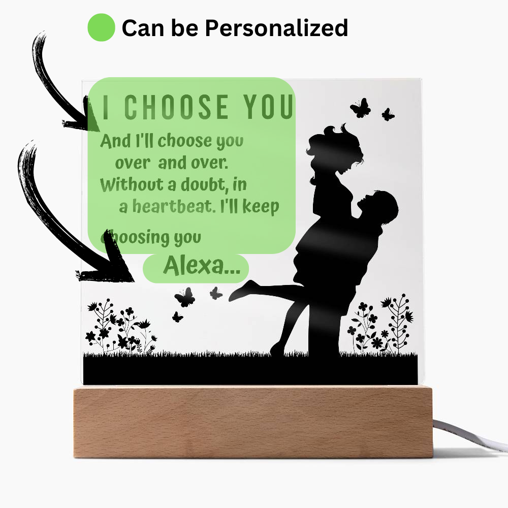 Personalized LED Acrylic Plaque – A Heartfelt Gift for Your Special Someone!