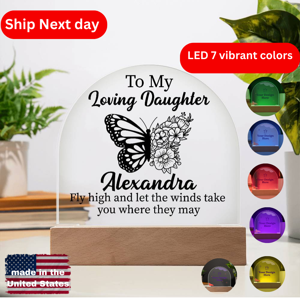 Personalized LED Acrylic Plaque – A Unique Gift for Your Beloved Daughter!