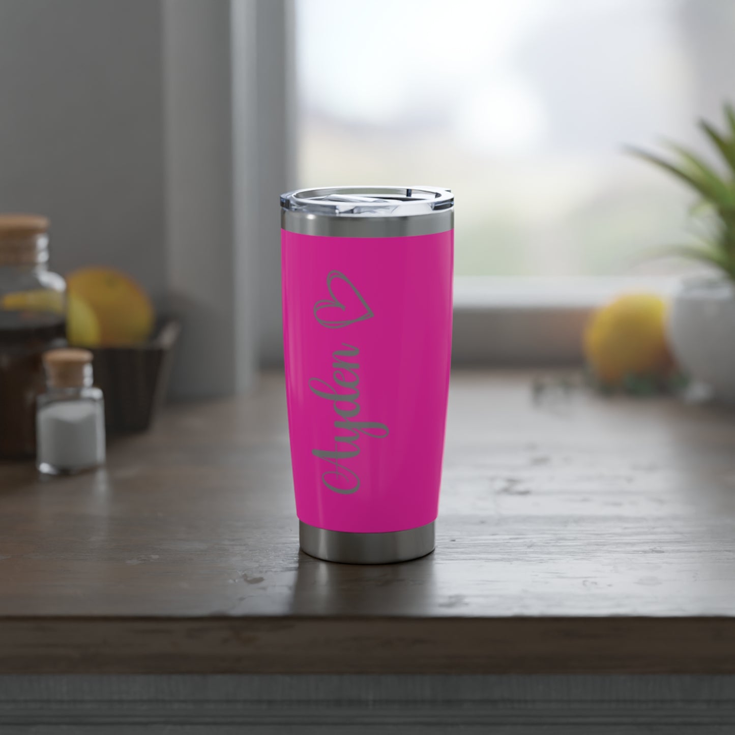 Custom 20 oz Tumbler | Personalized Laser Engraved Travel Mug | Stainless Steel Insulated Water Cup for Bridesmaids