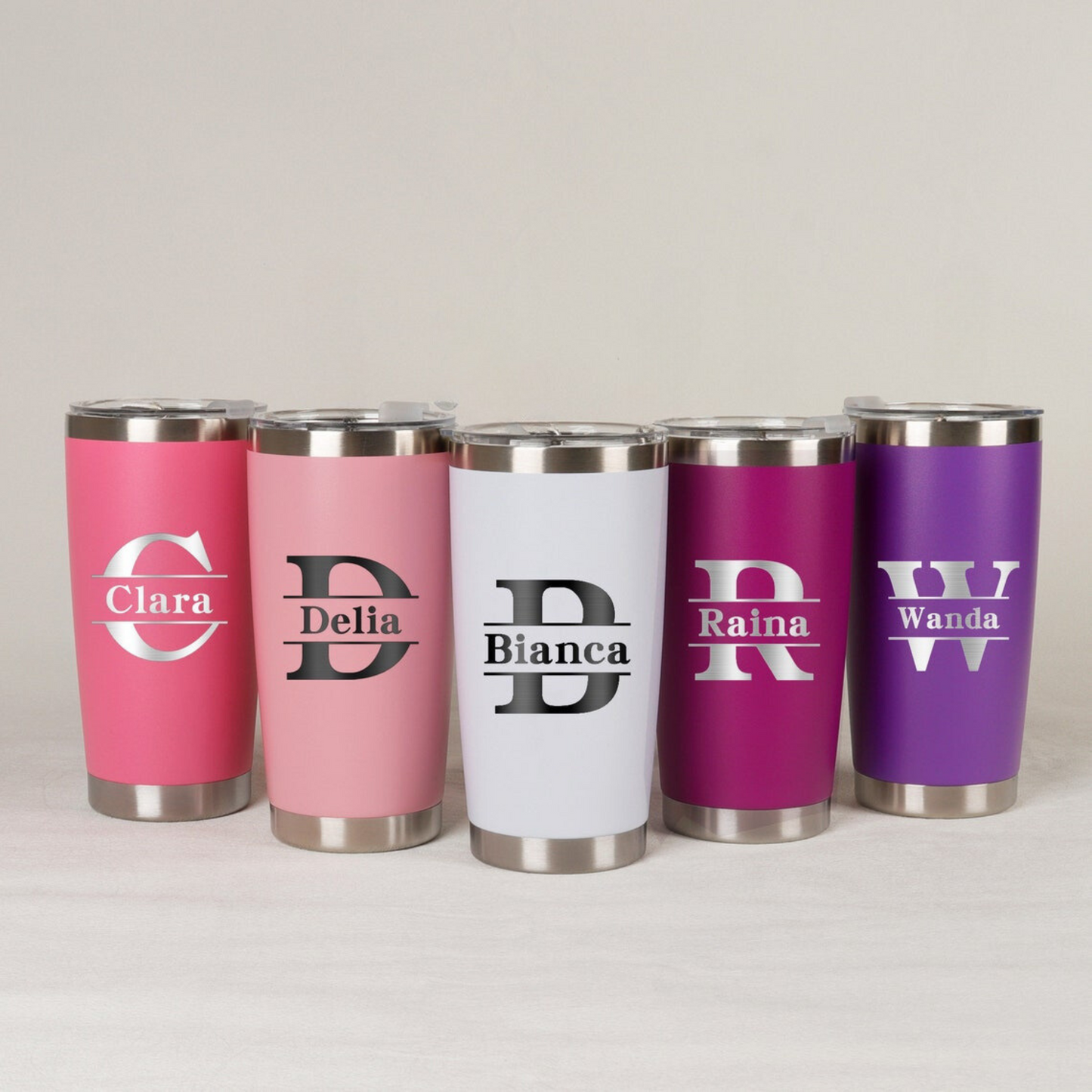 Personalized Laser Engraved Stainless Steel Tumblers - Perfect for Bridesmaids & More