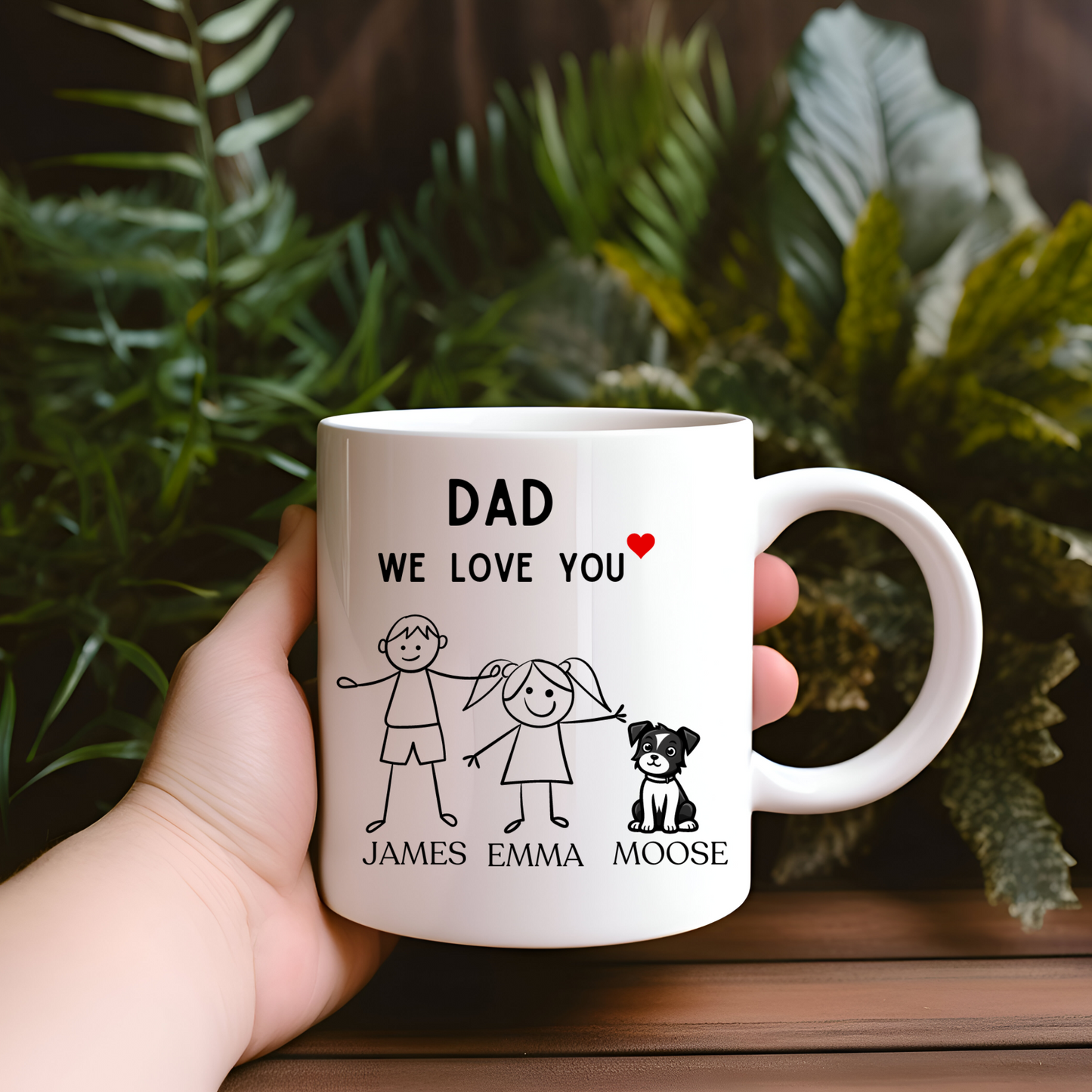 "Personalized Dad Mug - 11oz & 15oz Funny Coffee Cup Gift for Dad's Birthday, Father's Day, Christmas - Ideal Present from Daughter, Son, or Wife"