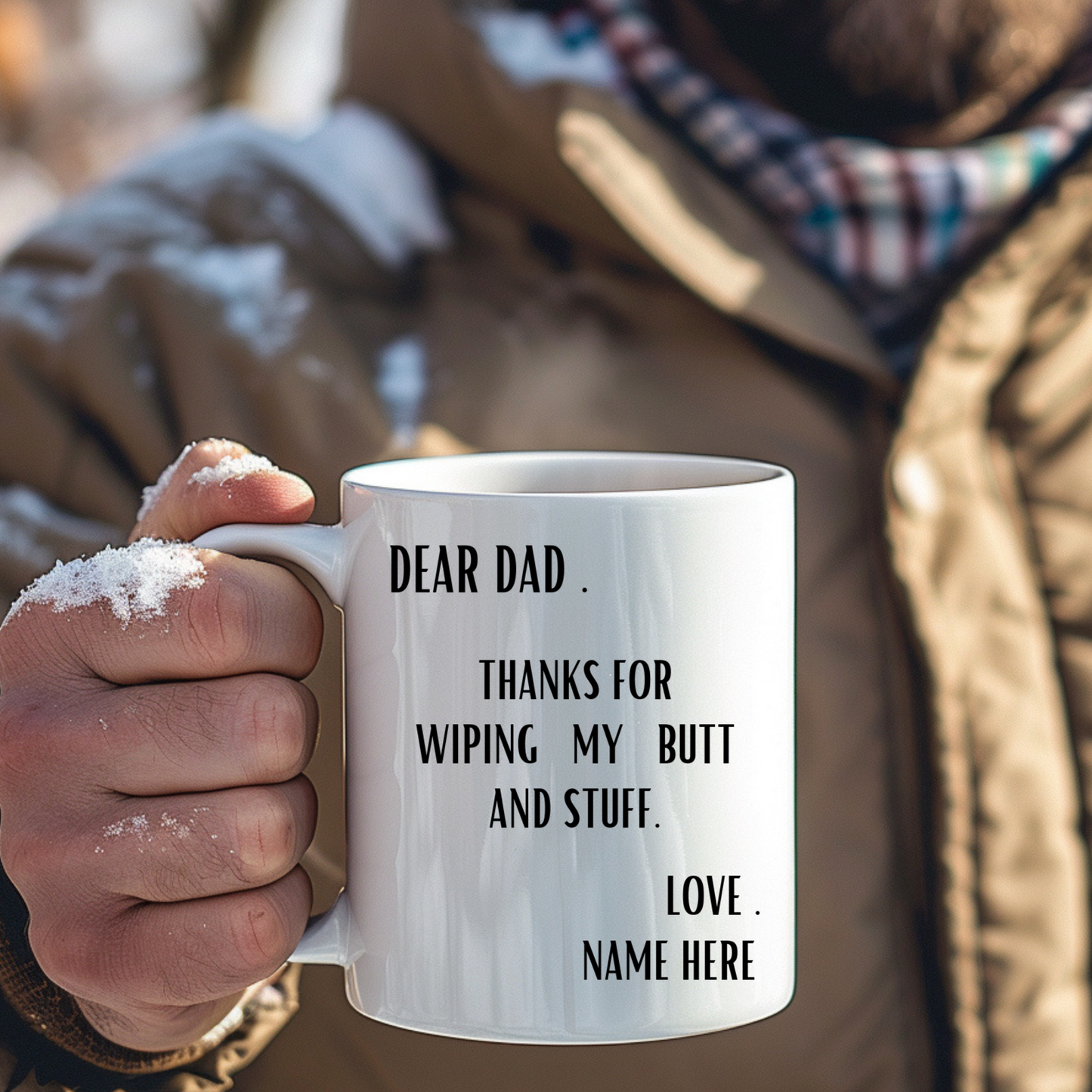 "Personalized 11oz & 15oz Dad Mugs: Custom Father's Day Gifts from Daughter, Son, Kids, Wife, Baby Girl | Gag Gift Ideas"