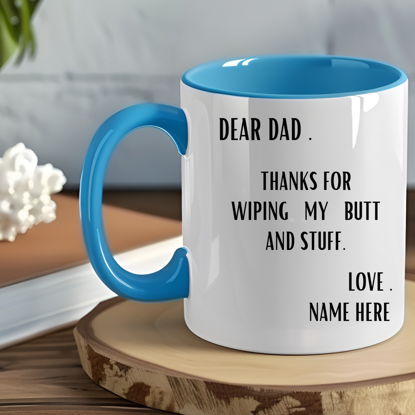 "Personalized 11oz & 15oz Dad Mugs: Custom Father's Day Gifts from Daughter, Son, Kids, Wife, Baby Girl | Gag Gift Ideas"