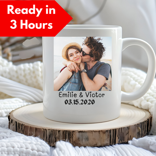 Custom Photo Coffee Mug - Personalized 11oz & 15oz Mugs for Anniversaries, Gifts, and More | Add Your Photo & Text