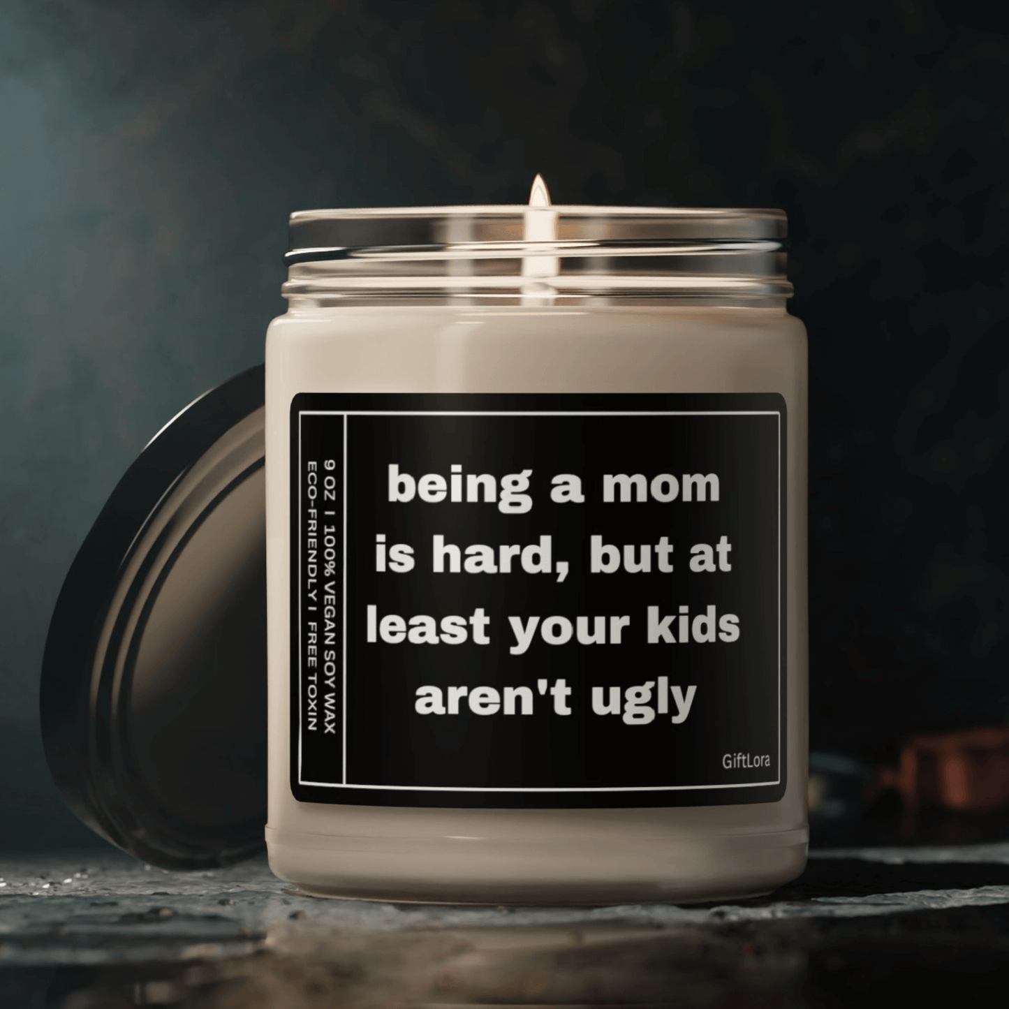 Being a Mom is Hard Candle - Funny Gift for Mom, Mother's Day, Birthday, Custom Scented Candle, Personalized Gift for Her