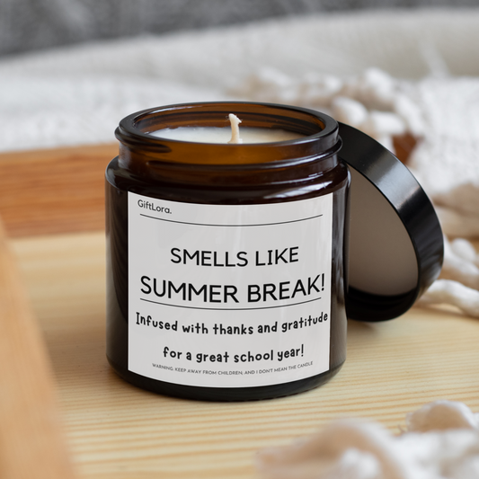 Smells Like Summer Break Candle - Relaxing Scent for Home, Vacation Vibes, Handcrafted Soy Candle