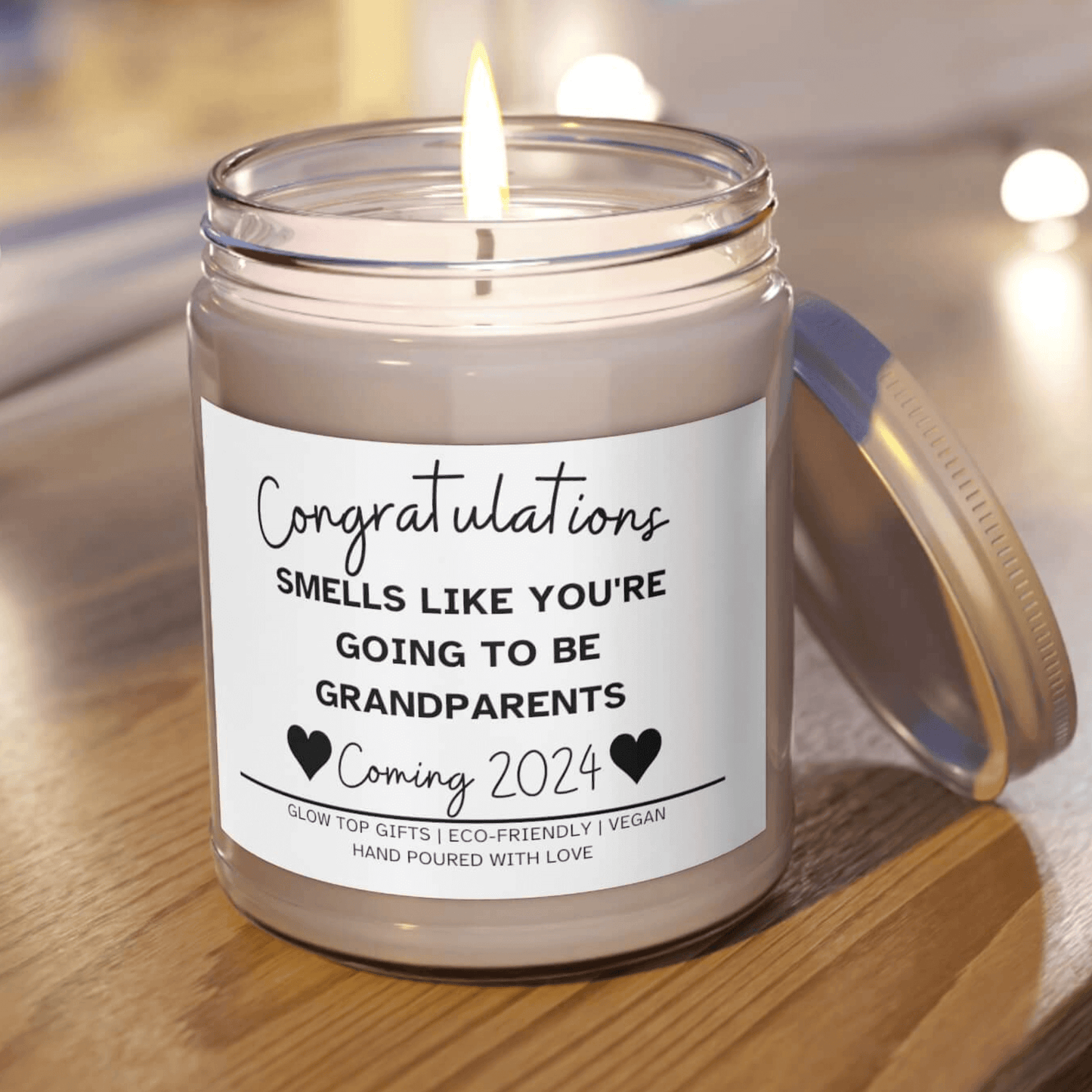 Congratulations Candle - Smells Like You're Going to Be Grandparents - Funny Gift for New Grandparents, Baby Announcement, Custom Scented Candle