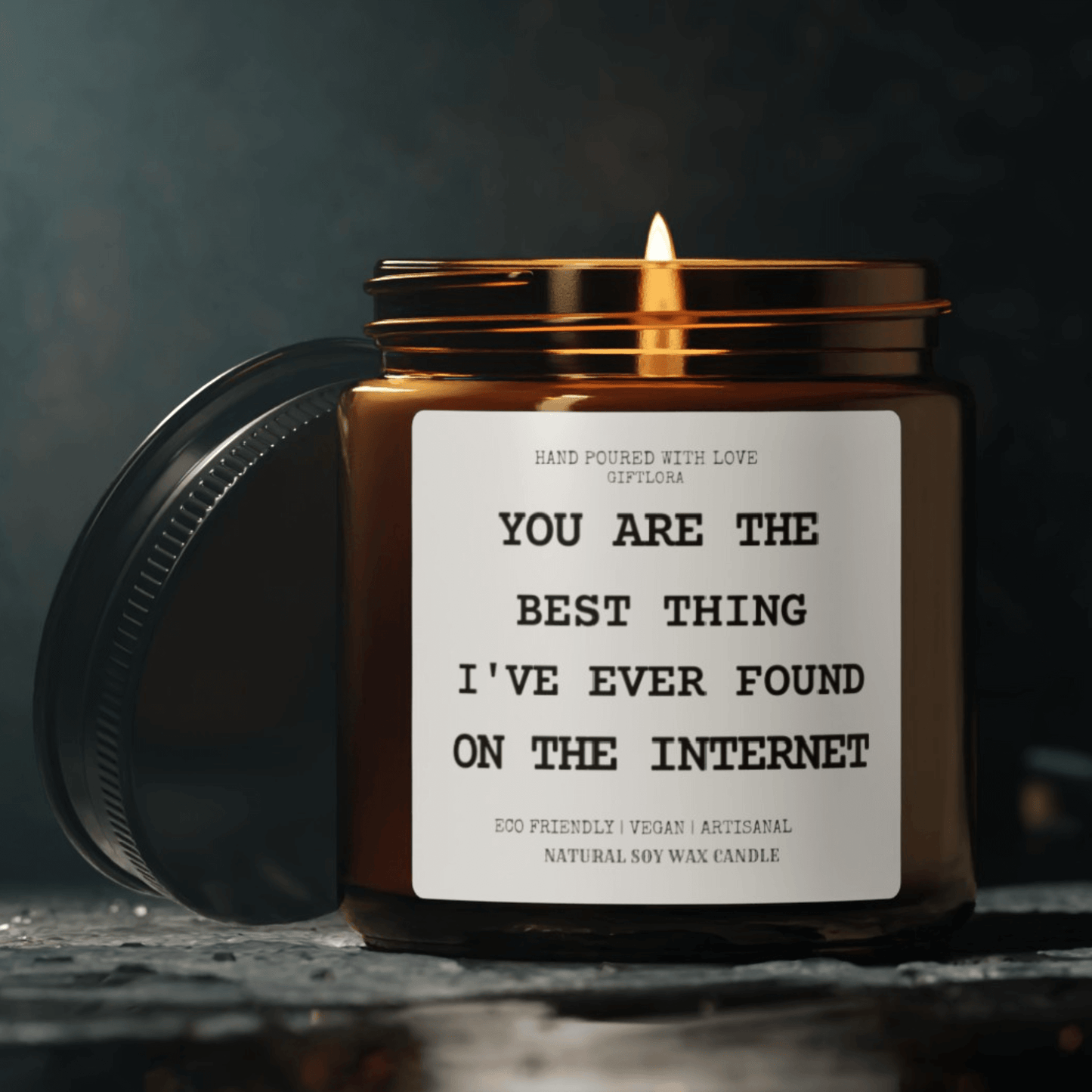 Best Thing on the Internet Candle - Funny Gift for Boyfriend, Girlfriend, Anniversary, Birthday, Him, Her, Personalized Custom Candle