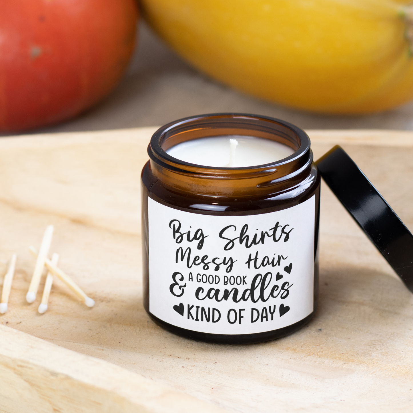 Big Shirts Messy Hair Candle... - Cozy and Relaxed Vibes, Perfect Gift for Lazy Days, Handcrafted Soy Candle